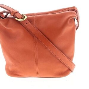 Coach Orange Leather Crossbody Bag